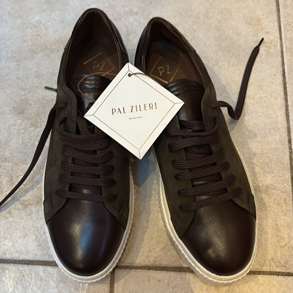 Pal Zileri Leather and Suede Sneakers
